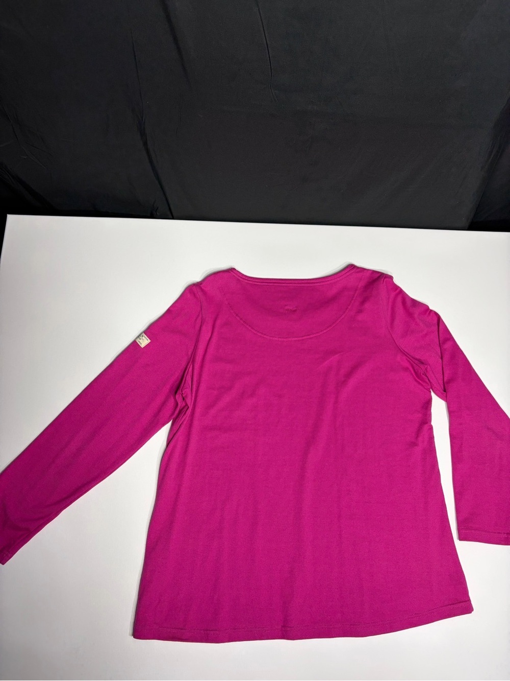 Joules Bright Magenta Long Sleeve Scoop Neck Top women’s size 14